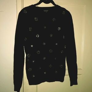 Topshop Embellished Crew Neck Sweater
